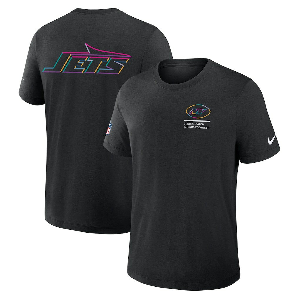 New York Jets 2025 NFL Crucial Catch Tri-Blend Dri-FIT T-Shirt Black