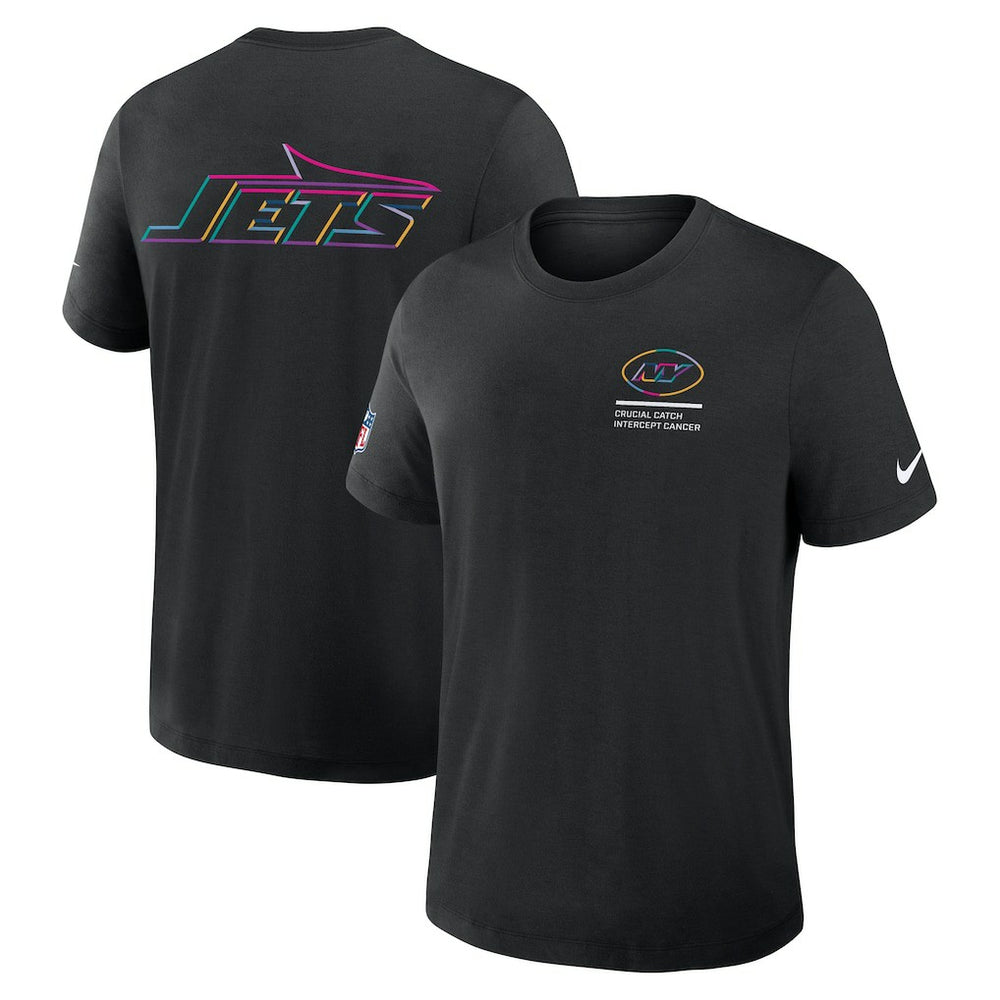 New York Jets 2025 NFL Crucial Catch Tri-Blend Dri-FIT T-Shirt Black