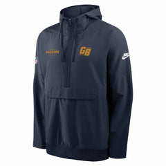 Green Bay Packers The 1923 Classic Sideline Half-Zip Anorak Jacket Navy
