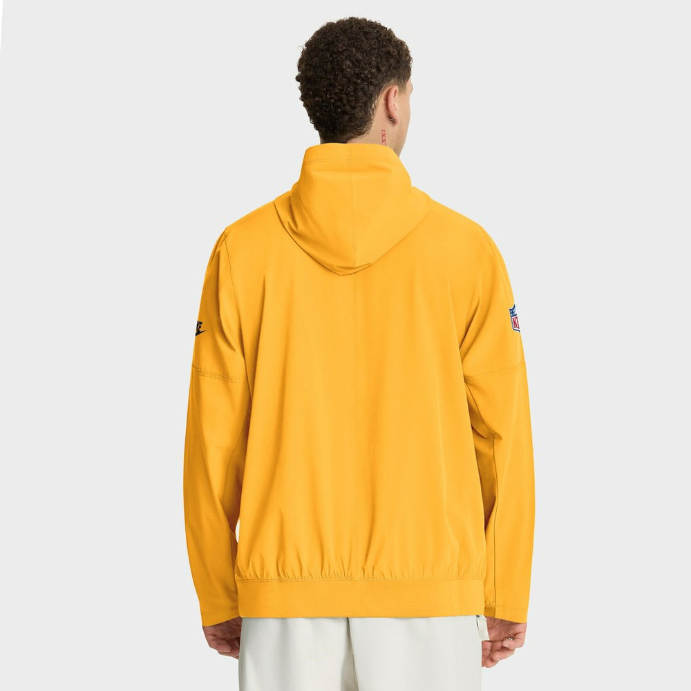 Pittsburgh Steelers 1933 Sideline Alt Pack Anorak Half-Zip Hoodie Jacket Gold
