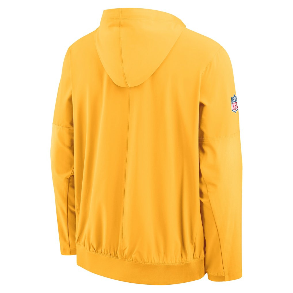 Pittsburgh Steelers 1933 Sideline Alt Pack Anorak Half-Zip Hoodie Jacket Gold