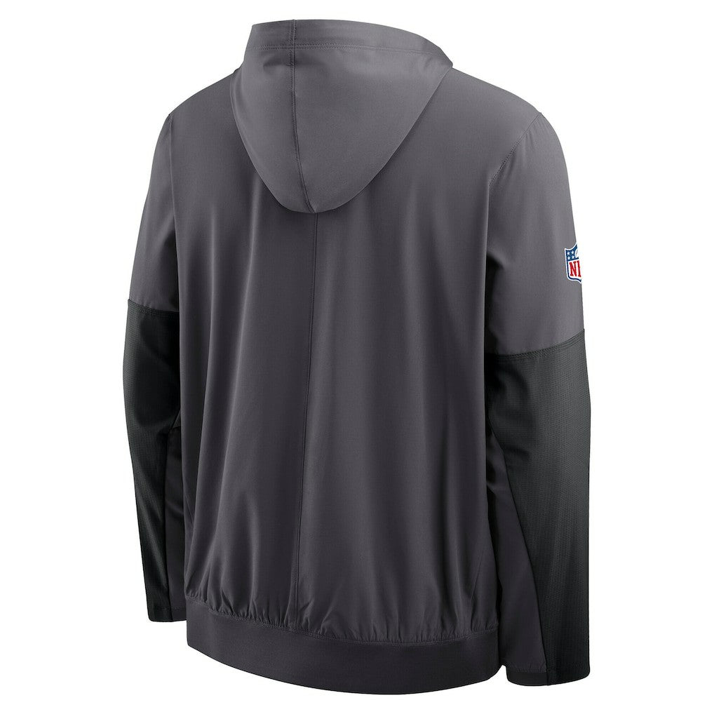 Cleveland Browns Sideline Anorak Half-Zip Hoodie Jacket Anthracite