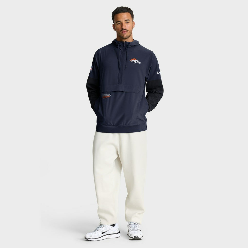 Denver Broncos Sideline Anorak Half-Zip Hoodie Jacket Navy