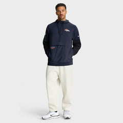 Denver Broncos Sideline Anorak Half-Zip Hoodie Jacket Navy