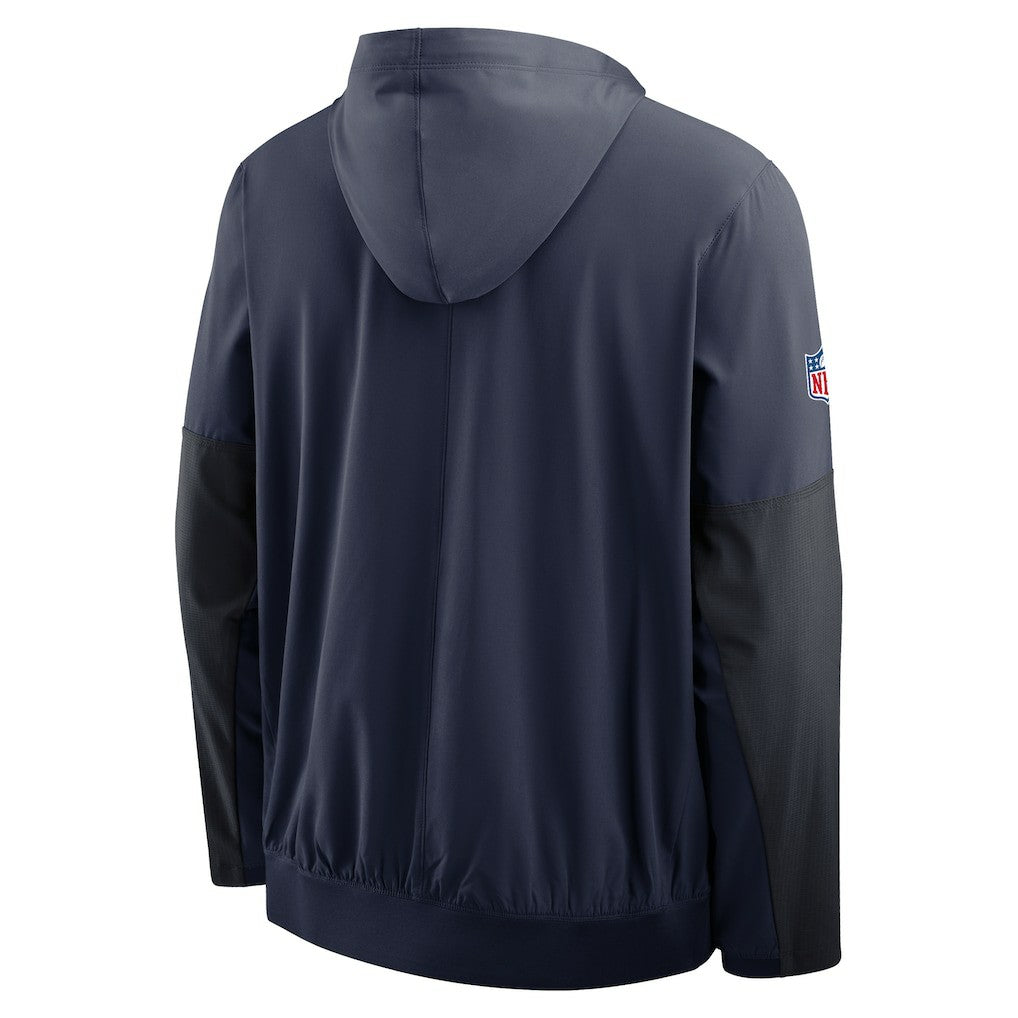Denver Broncos Sideline Anorak Half-Zip Hoodie Jacket Navy