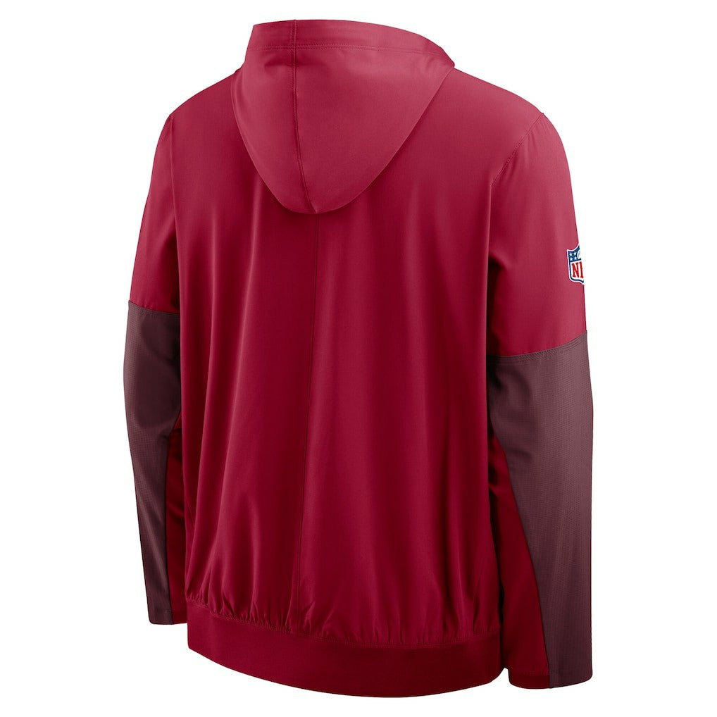 Washington Commanders Sideline Anorak Half-Zip Hoodie Jacket Burgundy