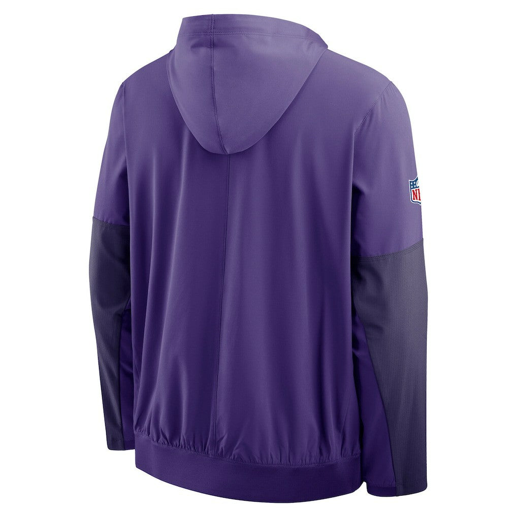 Minnesota Vikings Sideline Anorak Half-Zip Hoodie Jacket Purple