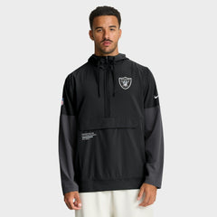 Las Vegas Raiders Sideline Anorak Half-Zip Hoodie Jacket Black