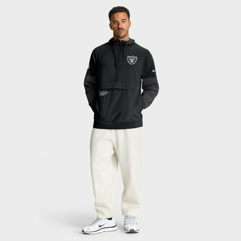 Las Vegas Raiders Sideline Anorak Half-Zip Hoodie Jacket Black