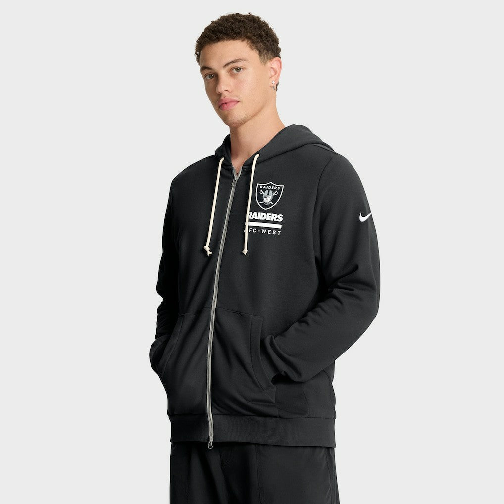 Las Vegas Raiders Sideline Standard Issue Utility Player Dri-FIT Full-Zip Hoodie Black