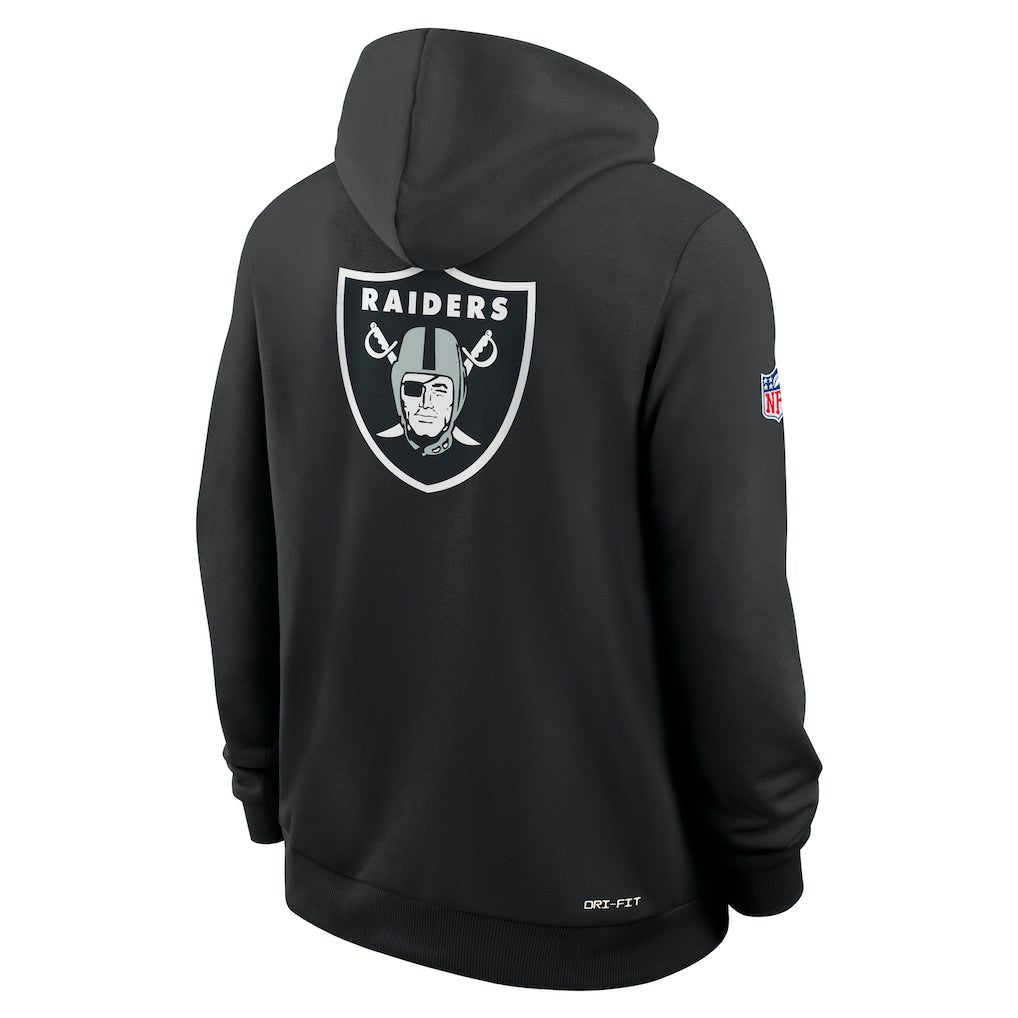 Las Vegas Raiders Sideline Standard Issue Utility Player Dri-FIT Full-Zip Hoodie Black