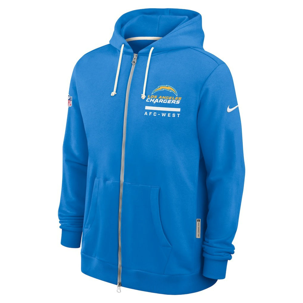 Los Angeles Chargers Sideline Standard Issue Utility Player Dri-FIT Full-Zip Hoodie Powder Blue