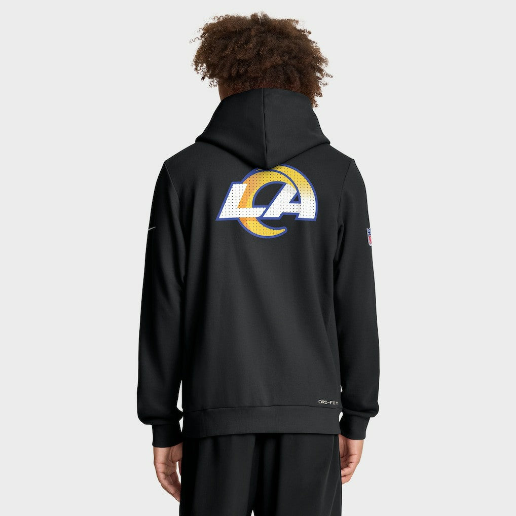 Los Angeles Rams Sideline Standard Issue Utility Player Dri-FIT Full-Zip Hoodie Black