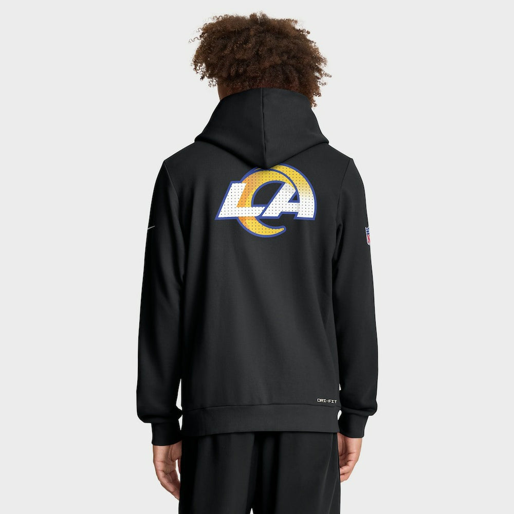 Los Angeles Rams Sideline Standard Issue Utility Player Dri-FIT Full-Zip Hoodie Black