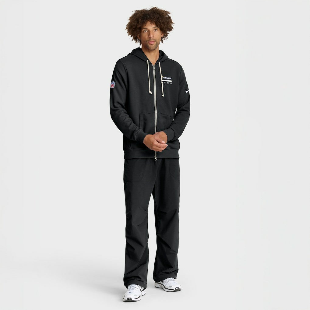 Los Angeles Rams Sideline Standard Issue Utility Player Dri-FIT Full-Zip Hoodie Black