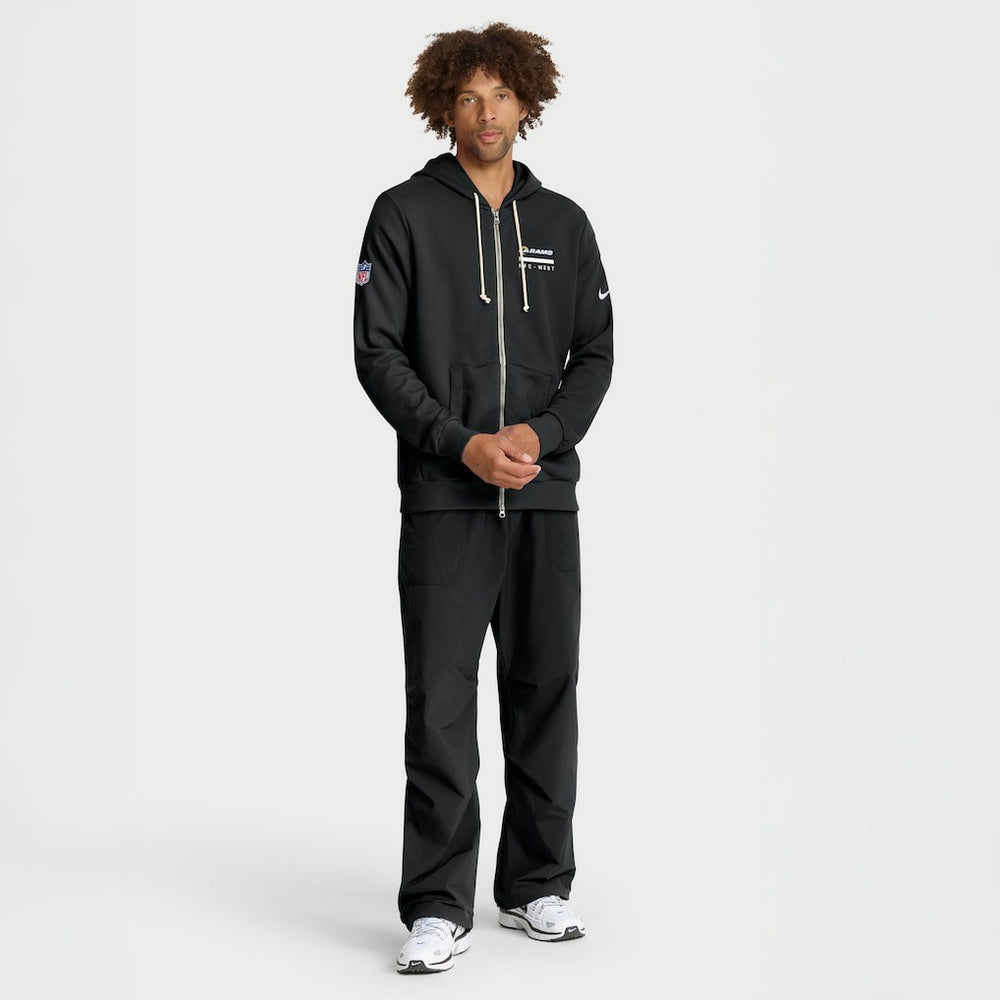 Los Angeles Rams Sideline Standard Issue Utility Player Dri-FIT Full-Zip Hoodie Black