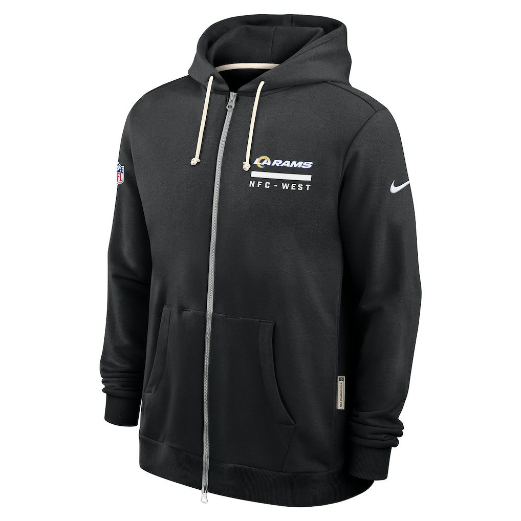 Los Angeles Rams Sideline Standard Issue Utility Player Dri-FIT Full-Zip Hoodie Black