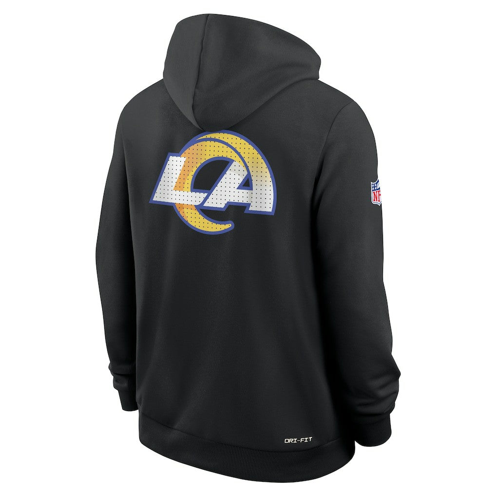 Los Angeles Rams Sideline Standard Issue Utility Player Dri-FIT Full-Zip Hoodie Black