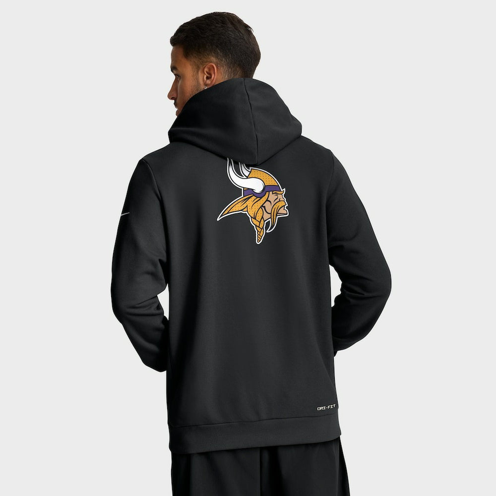 Minnesota Vikings Sideline Standard Issue Utility Player Dri-FIT Full-Zip Hoodie Black