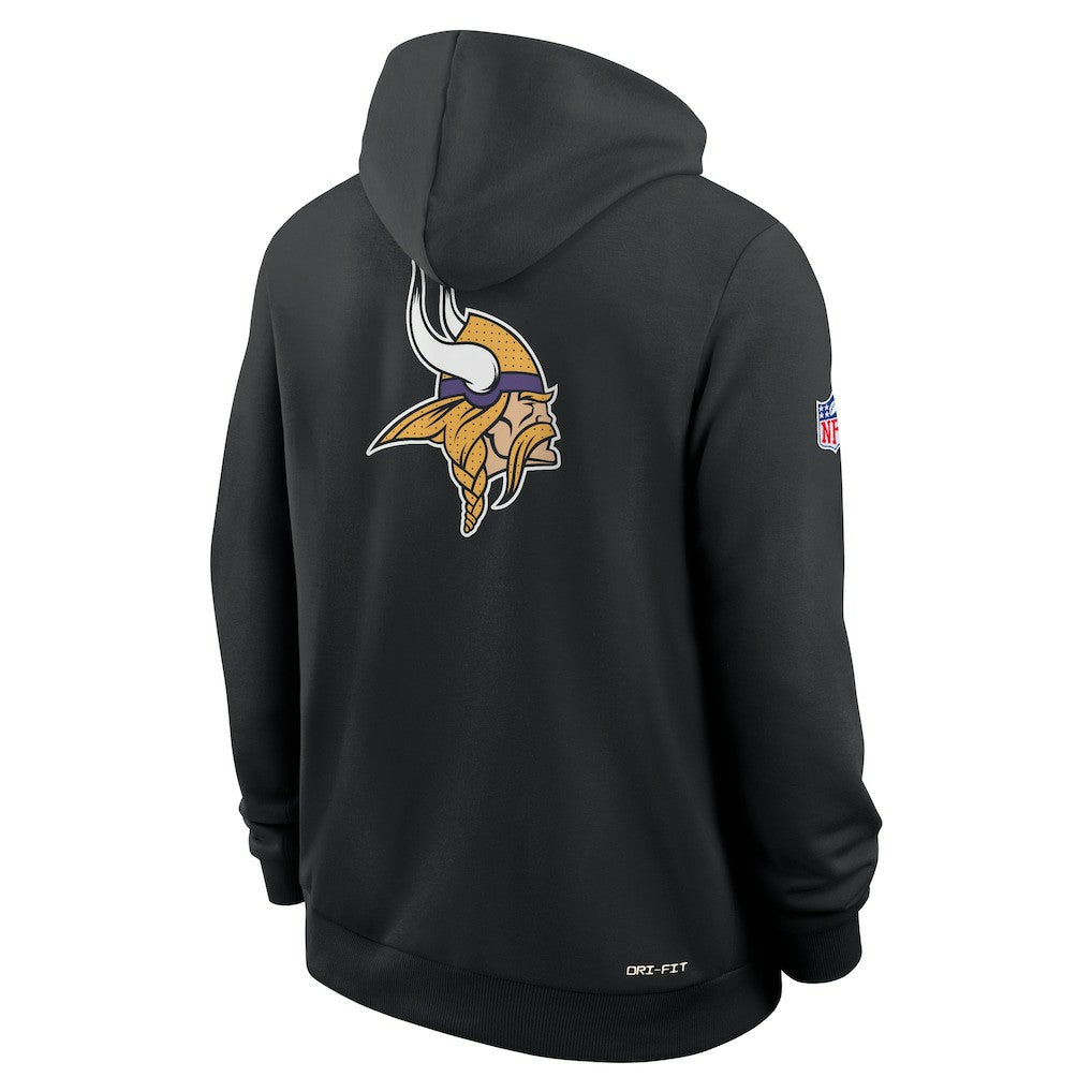 Minnesota Vikings Sideline Standard Issue Utility Player Dri-FIT Full-Zip Hoodie Black