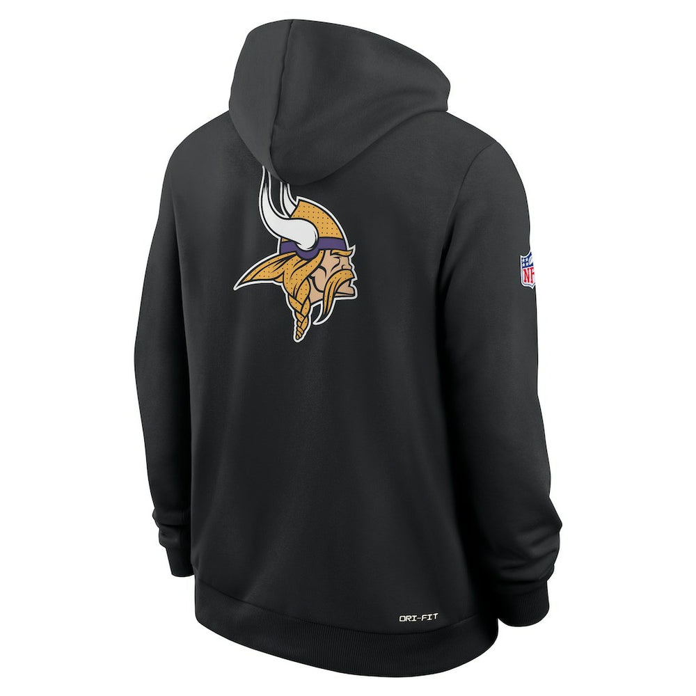 Minnesota Vikings Sideline Standard Issue Utility Player Dri-FIT Full-Zip Hoodie Black