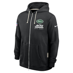 New York Jets Sideline Standard Issue Utility Player Dri-FIT Full-Zip Hoodie Black
