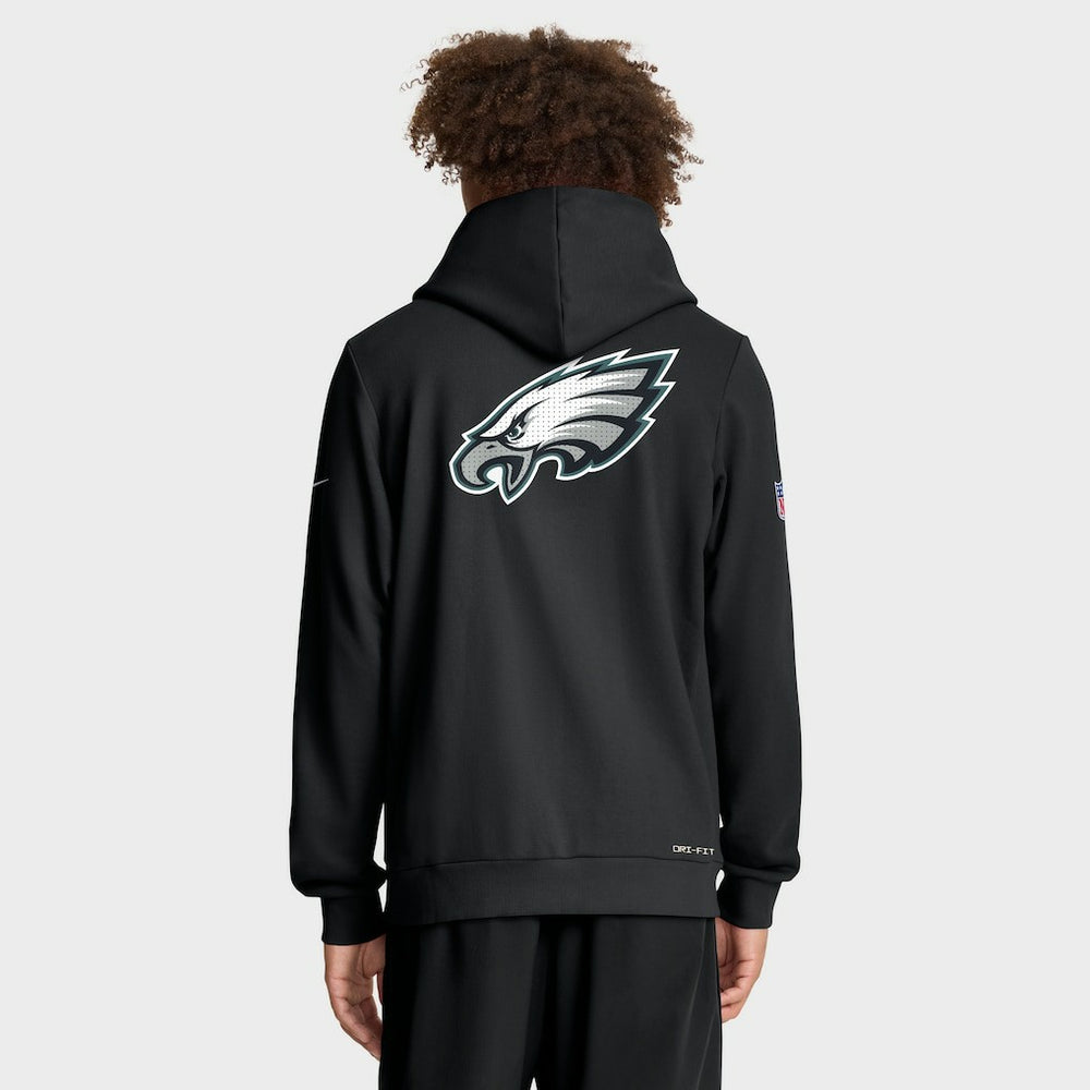 Philadelphia Eagles Sideline Standard Issue Utility Player Dri-FIT Full-Zip Hoodie Black