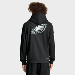 Philadelphia Eagles Sideline Standard Issue Utility Player Dri-FIT Full-Zip Hoodie Black