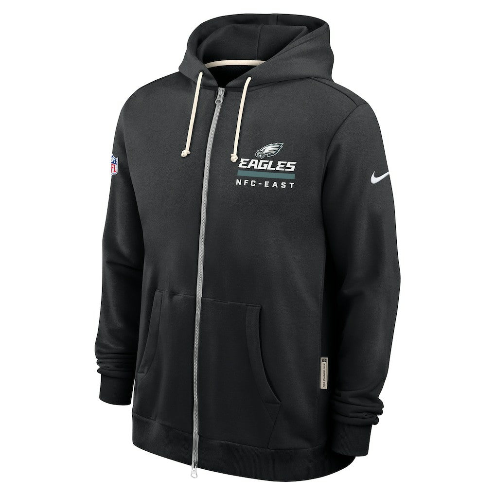Philadelphia Eagles Sideline Standard Issue Utility Player Dri-FIT Full-Zip Hoodie Black