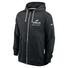 Philadelphia Eagles Sideline Standard Issue Utility Player Dri-FIT Full-Zip Hoodie Black