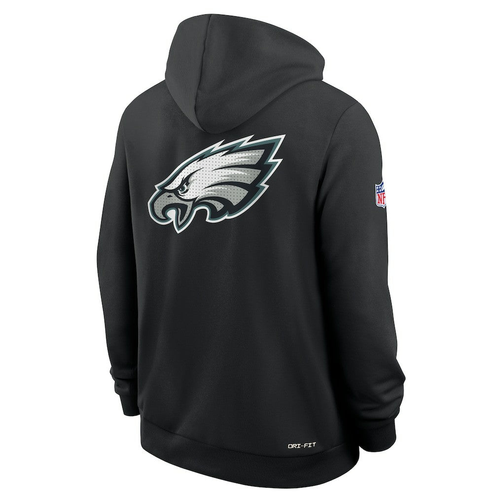 Philadelphia Eagles Sideline Standard Issue Utility Player Dri-FIT Full-Zip Hoodie Black