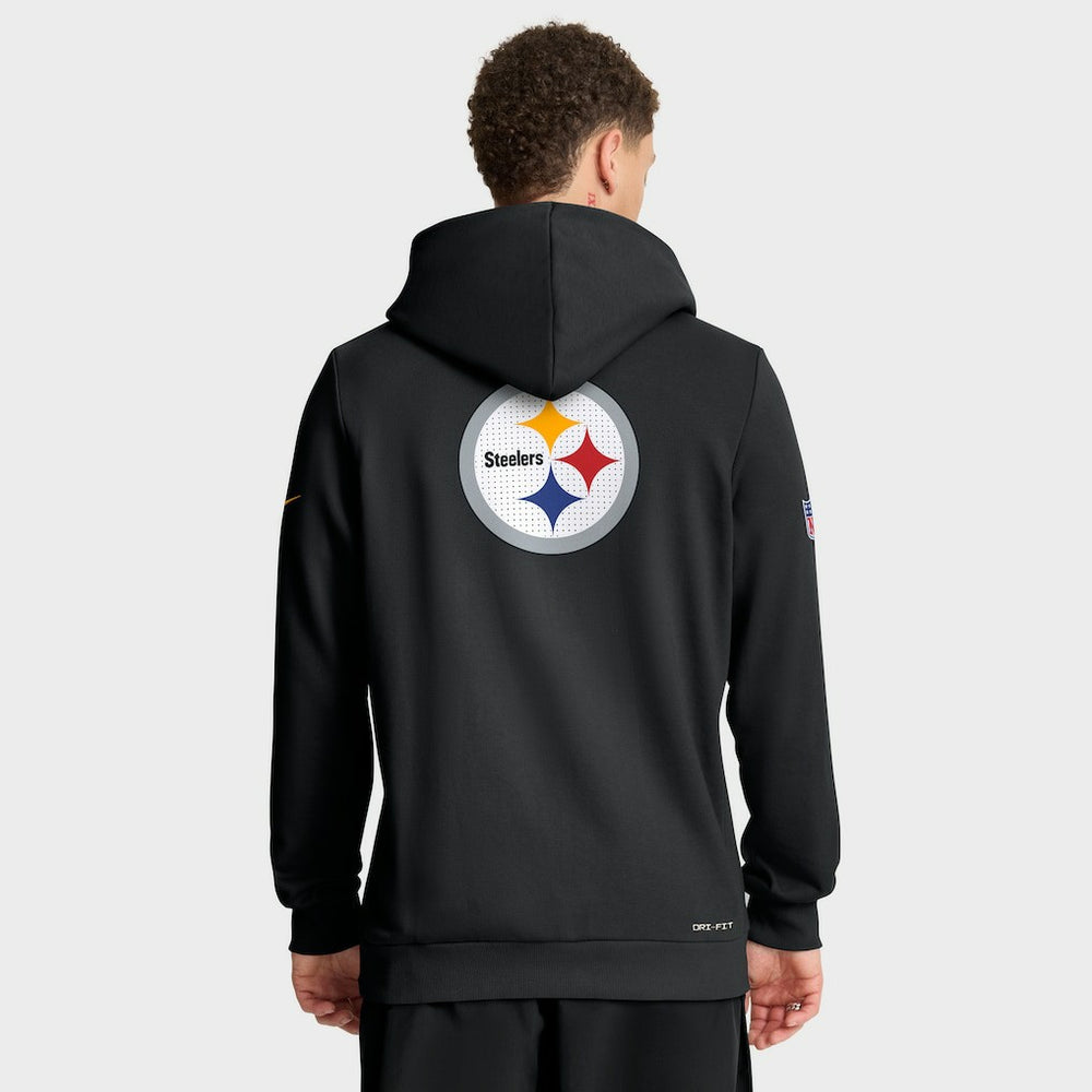 Pittsburgh Steelers Sideline Standard Issue Utility Player Dri-FIT Full-Zip Hoodie Black
