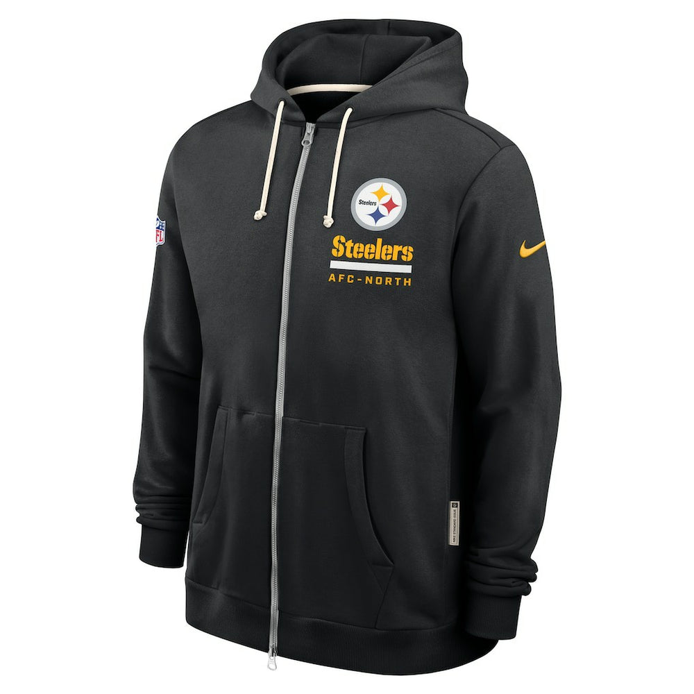 Pittsburgh Steelers Sideline Standard Issue Utility Player Dri-FIT Full-Zip Hoodie Black