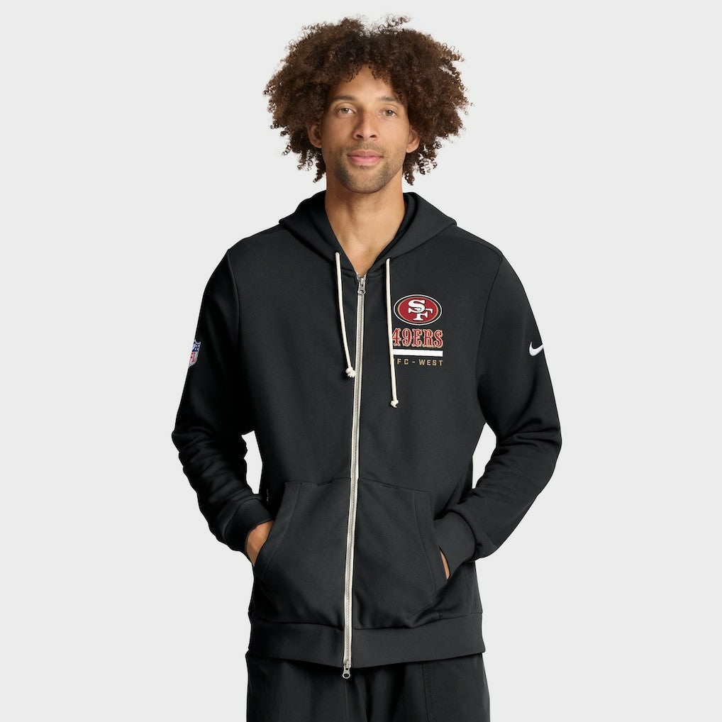 San Francisco 49ers Sideline Standard Issue Utility Player Dri-FIT Full-Zip Hoodie Black