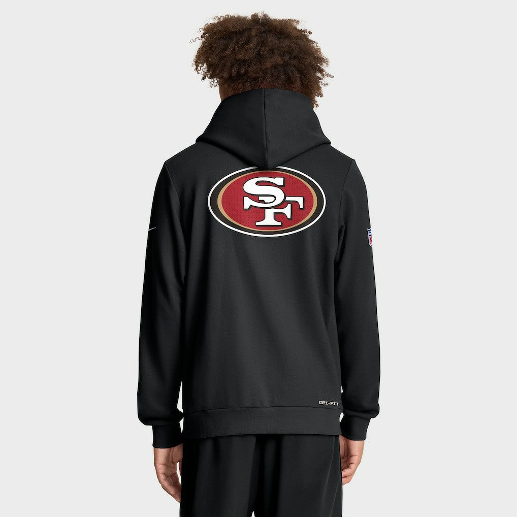 San Francisco 49ers Sideline Standard Issue Utility Player Dri-FIT Full-Zip Hoodie Black