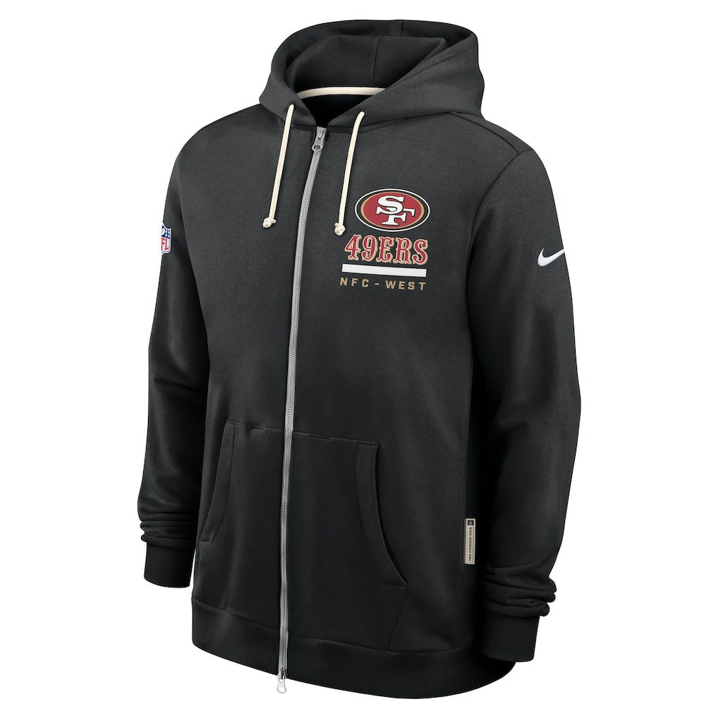 San Francisco 49ers Sideline Standard Issue Utility Player Dri-FIT Full-Zip Hoodie Black