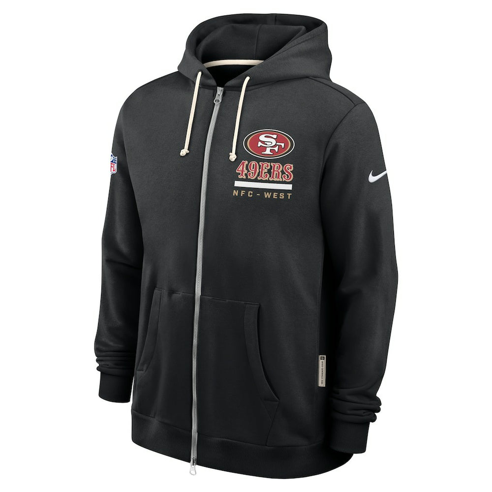 San Francisco 49ers Sideline Standard Issue Utility Player Dri-FIT Full-Zip Hoodie Black