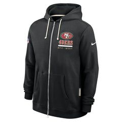 San Francisco 49ers Sideline Standard Issue Utility Player Dri-FIT Full-Zip Hoodie Black