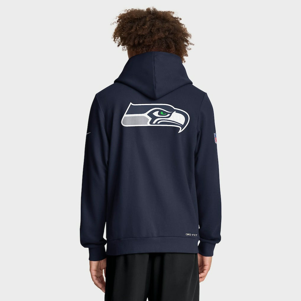 Seattle Seahawks Sideline Standard Issue Utility Player Dri-FIT Full-Zip Hoodie College Navy