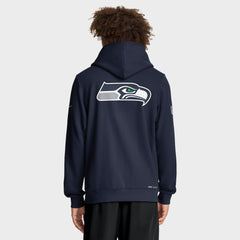 Seattle Seahawks Sideline Standard Issue Utility Player Dri-FIT Full-Zip Hoodie College Navy
