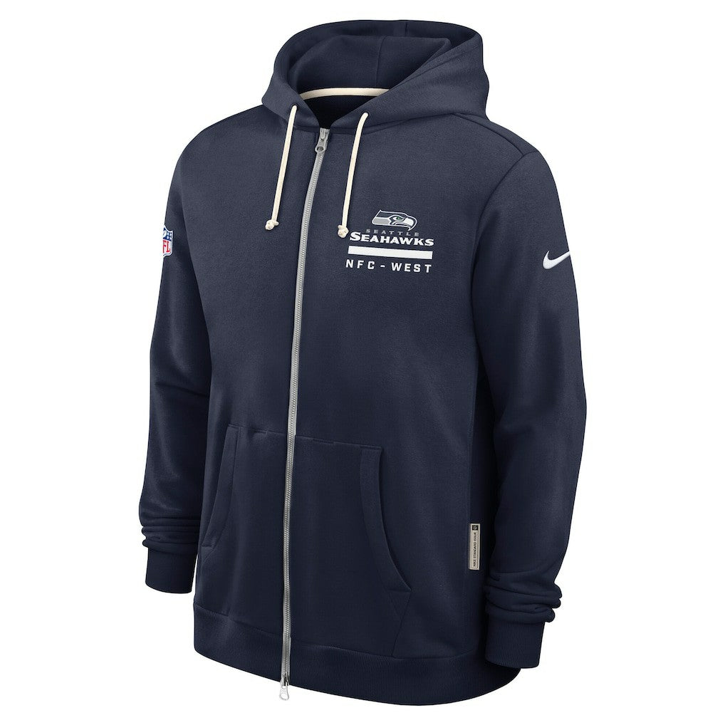 Seattle Seahawks Sideline Standard Issue Utility Player Dri-FIT Full-Zip Hoodie College Navy
