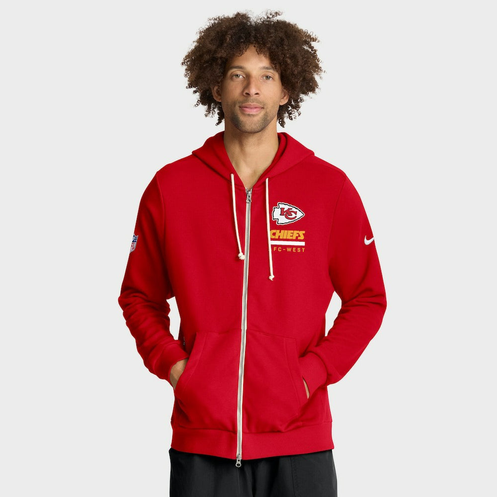 Kansas City Chiefs Sideline Standard Issue Utility Player Dri-FIT Full-Zip Hoodie Red