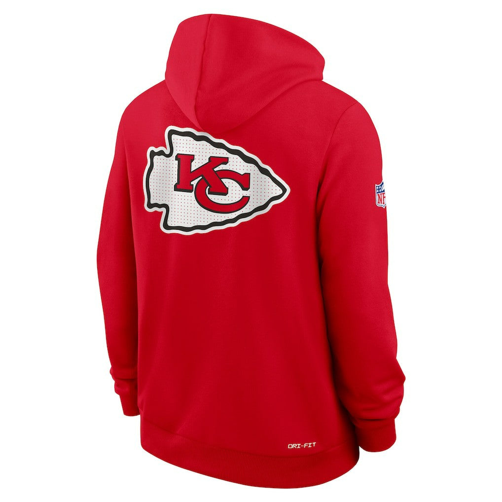 Kansas City Chiefs Sideline Standard Issue Utility Player Dri-FIT Full-Zip Hoodie Red
