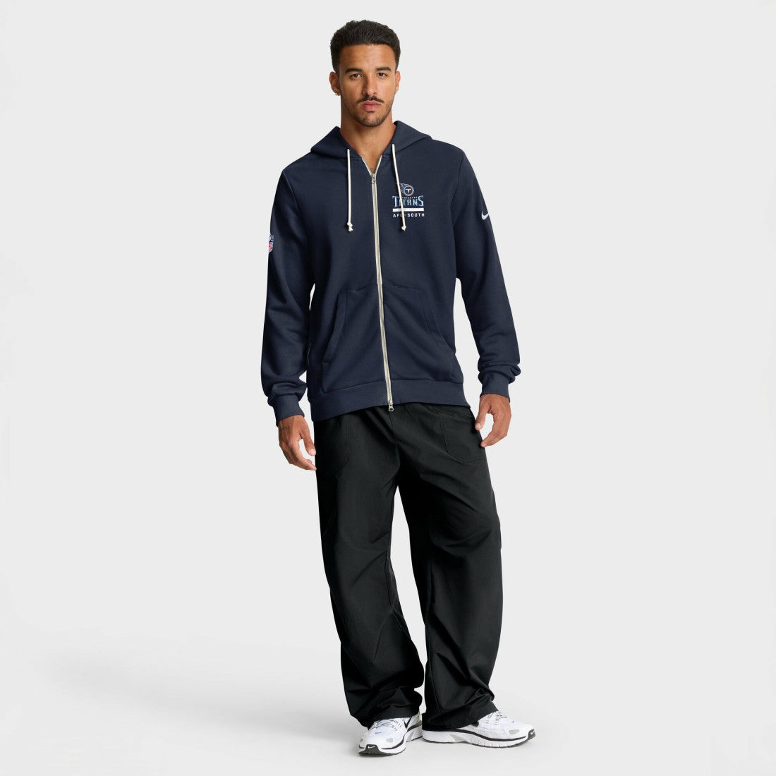 Tennessee Titans Sideline Standard Issue Utility Player Dri-FIT Full-Zip Hoodie Navy