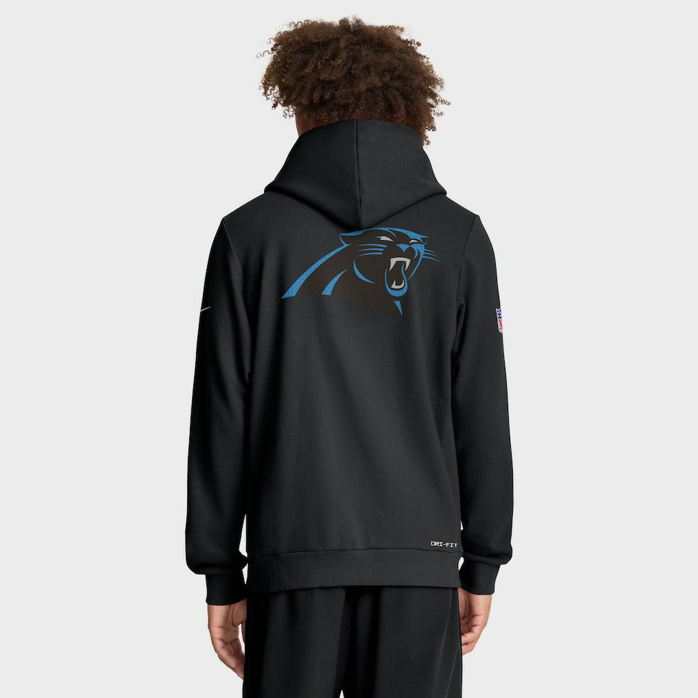 Carolina Panthers Sideline Standard Issue Utility Player Dri-FIT Full-Zip Hoodie Black