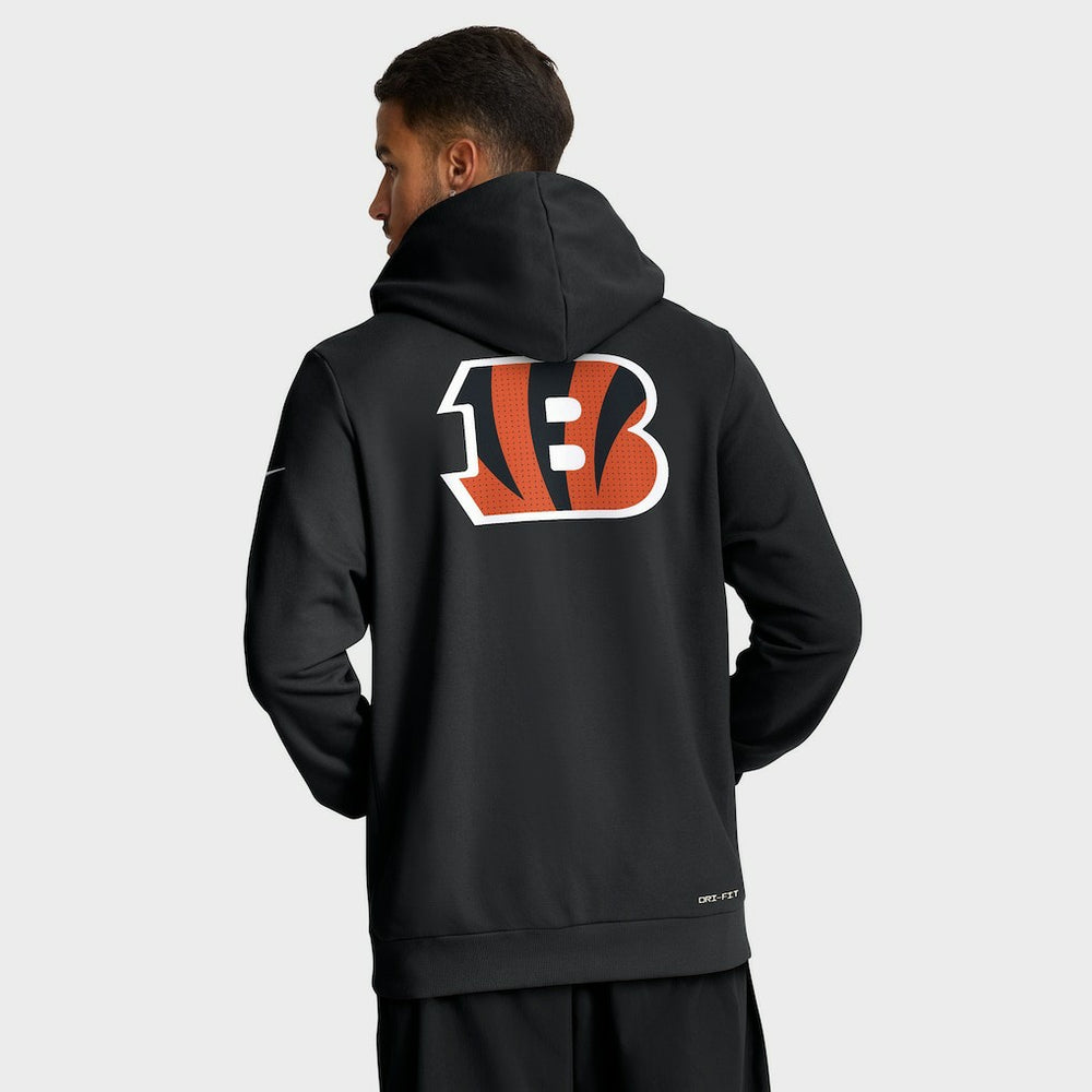 Cincinnati Bengals Sideline Standard Issue Utility Player Dri-FIT Full-Zip Hoodie Black