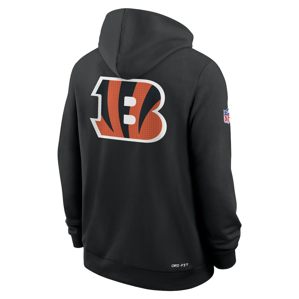 Cincinnati Bengals Sideline Standard Issue Utility Player Dri-FIT Full-Zip Hoodie Black