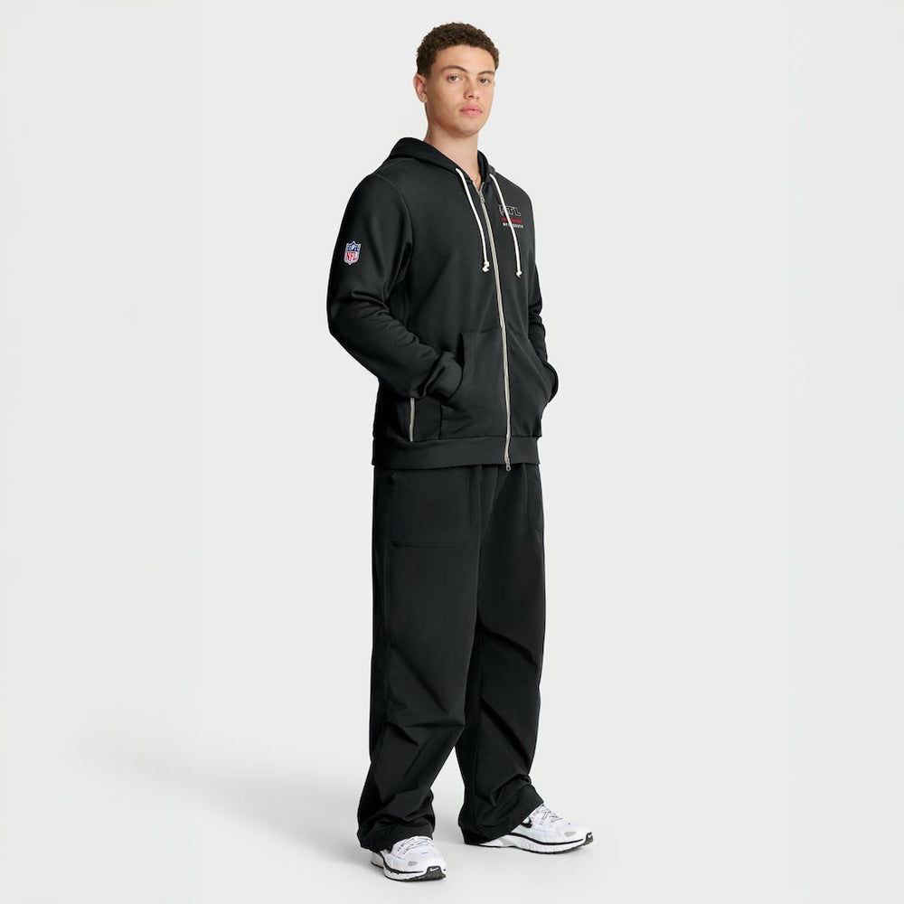 Atlanta Falcons Sideline Standard Issue Utility Player Dri-FIT Full-Zip Hoodie Black