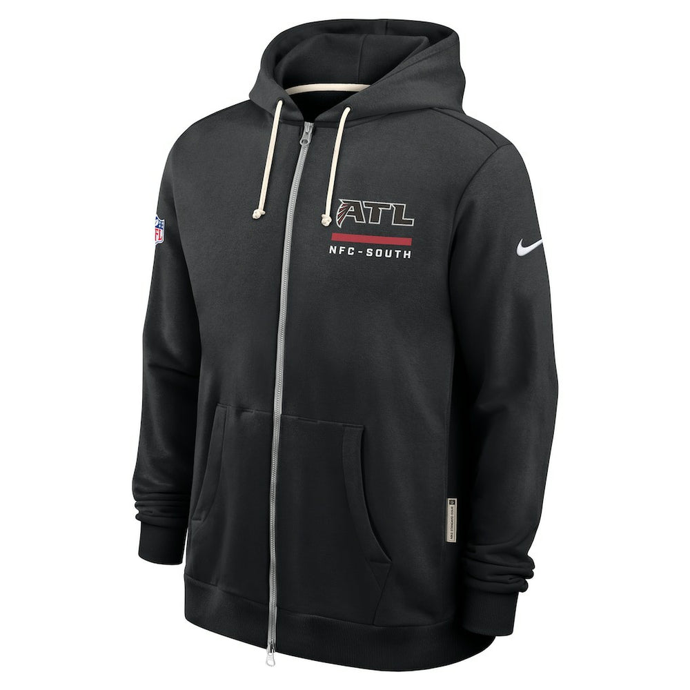 Atlanta Falcons Sideline Standard Issue Utility Player Dri-FIT Full-Zip Hoodie Black