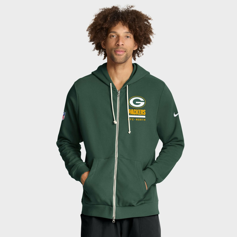 Green Bay Packers Sideline Standard Issue Utility Player Dri-FIT Full-Zip Hoodie Green